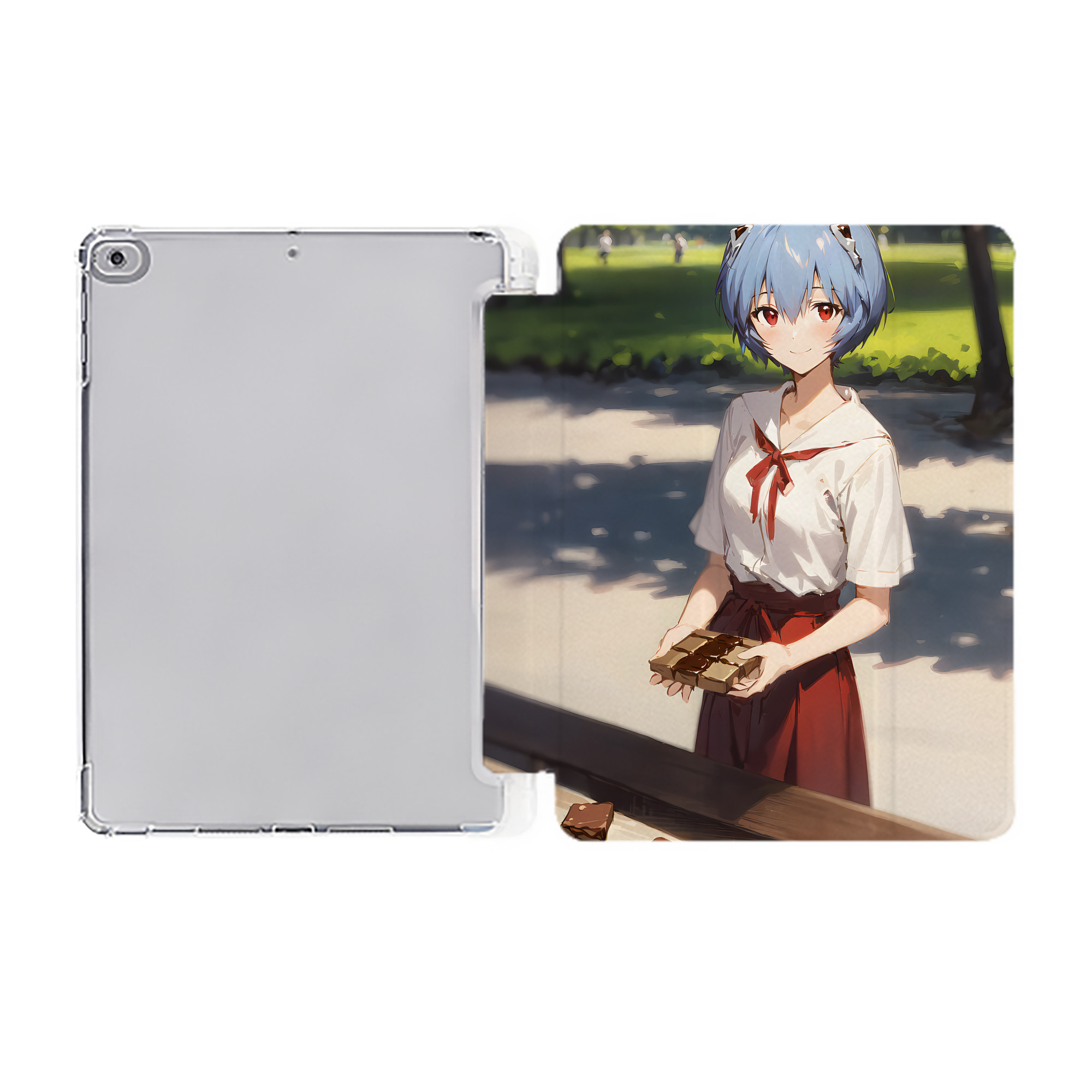 （画像用） EVA 新世紀エヴァンゲリオン IPad ケース ペン収納付き 三つ折りスタンド PUレザー×シリコン 対応機種9.5/10.5/10.9インチ